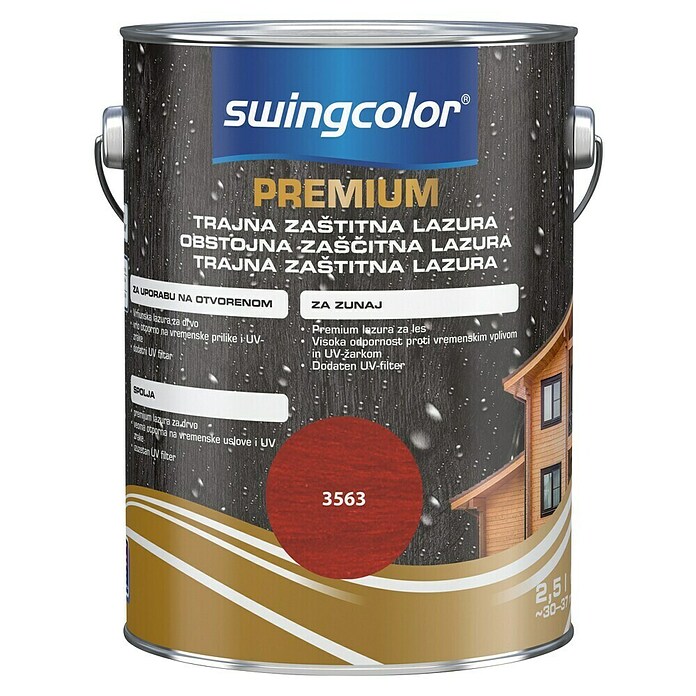 swingcolor Premium Lazura za les  (Rdeča, 2,5 l, Svilnati sijaj) | Lazure za les | Zaščita in obdelava lesa | Barve in tapete | Izdelki | BAUHAUS
