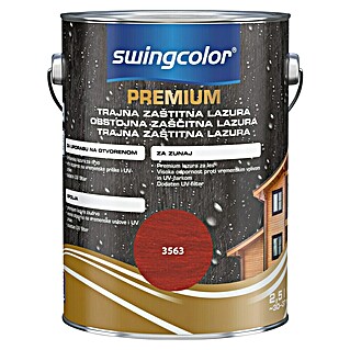 swingcolor Premium Lazura za drvo (Crvena, 2,5 l, Svilenkasti sjaj)