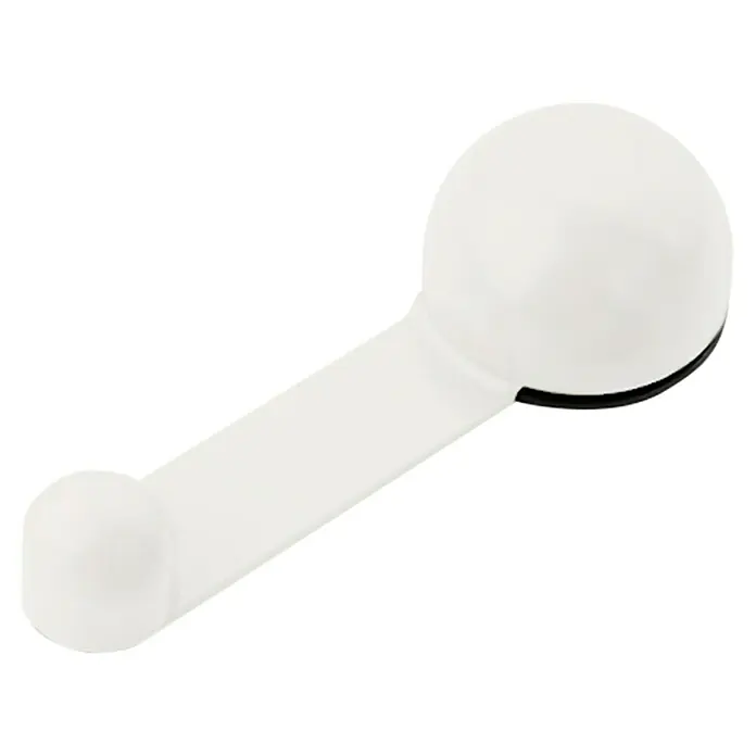 Inofix Tope de puerta retenedor 2035 - Plástico, Blanco, 4 ud. - Ventosa blanca con mecanismo de palanca para montar en superficies lisas, ideal para baño o cocina.