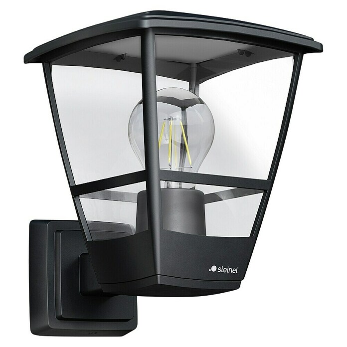 Steinel Aplique exterior L 10 (15 W, 22,4 x 17,5 x 24,2 cm, Negro, IP44, Sin sensor de movimiento) | BAUHAUS