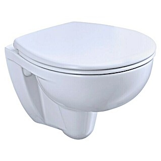 Camargue Sydney Wand-WC-Set (Spülrandlos, Ohne Spezialglasur, Spülform: Tief, WC Abgang: Waagerecht, Weiß)