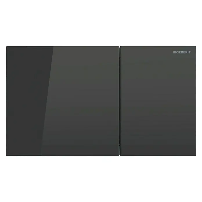 Geberit Betätigungsplatte Sigma 70 - 115.622.SJ.1 - Schwarz, 2-Mengen-Spülung, Glas - Geberit Betätigungsplatte Sigma50 in Umbra Glas. Die hochwertige Betätigungsplatte für eine stilvolle Badgestaltung.