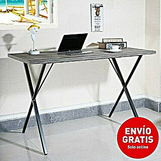 Mesa de escritorio Kala (L x An x Al: 60 x 123 x 76 cm, Marrón/Negro)