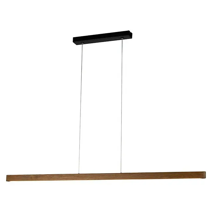 Britop Lighting Pendelleuchte Forestier - LED, Braun, 118 x 5 x 110 cm, 16 W - Moderne LED-Hängeleuchte mit Holzstruktur und schlankem Design für stilvolle Beleuchtung in jedem Raum.