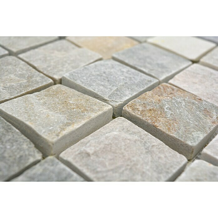 Mozaik pločica (30,5 x 30,5 cm, Bež / sivo, Mat)