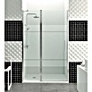 GME Mampara de ducha frontal Open Combi D (120 x 195 cm, Espesor de vidrio: 6 mm, Plata brillo, An x Al: 120 (50/65) x 195 cm) | BAUHAUS