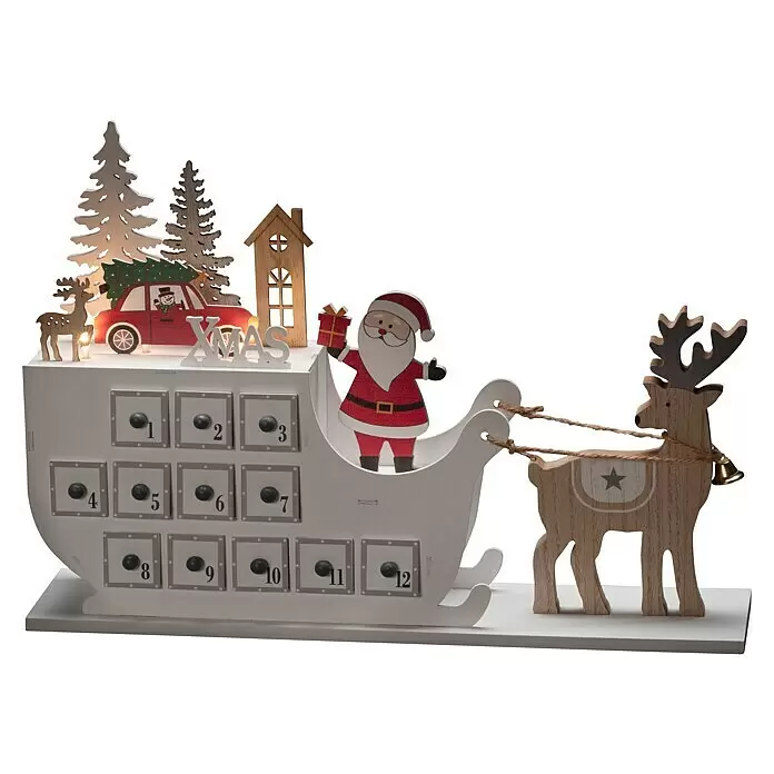 Konstsmide Adventskalender - Weiß - Vorderansicht