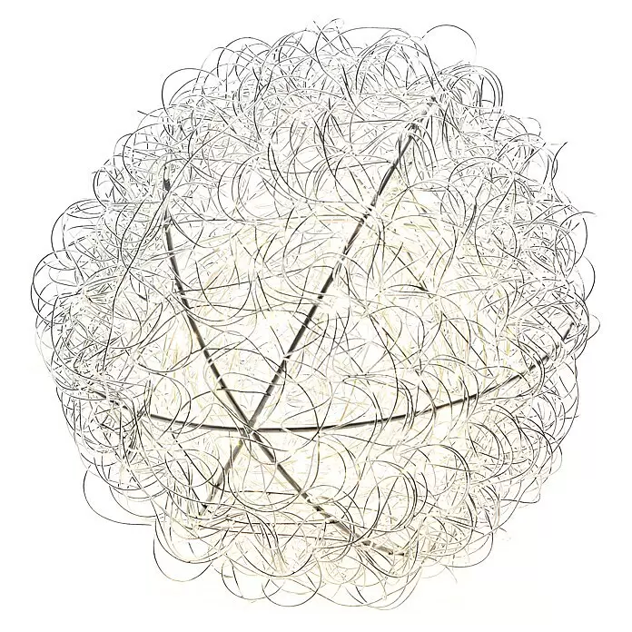 Konstsmide LED-Weihnachtsdekoleuchte Drahtball - Silber, Netzbetrieben, LED, Durchmesser: 30 cm - Diagonale Ansicht