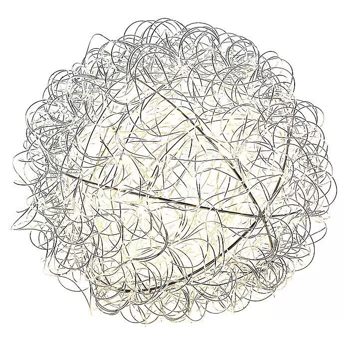 Konstsmide LED-Weihnachtsdekoleuchte Drahtball - Silber, Netzbetrieben, LED, Durchmesser: 25 cm - Diagonale Ansicht