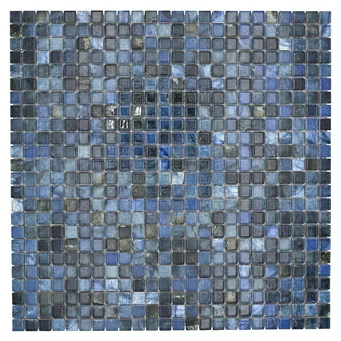 Mosaikfliese JAB 10MM26 blue31,5 x 31,5 cm, Mix Blau, Glänzend
