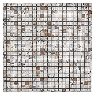 Mosaikfliese JAB 10MM24 beige (31,5 x 31,5 cm, Weiß/Braun, Glänzend)