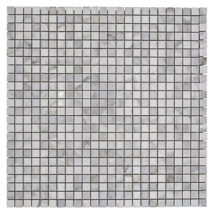 Mosaikfliese JAB 10MM23 white (31,5 x 31,5 cm, Carrara Weiß, Glänzend) | BAUHAUS