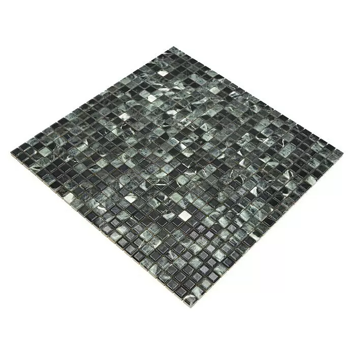 Mosaikfliese JAB 10MM27 green31,5 x 31,5 cm, Mix Grün/Schwarz, Glänzend
