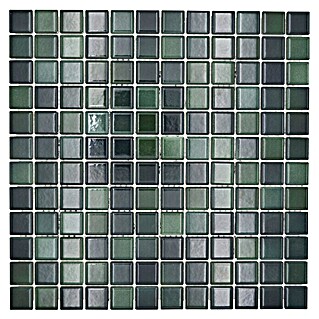 Mosaikfliese JAB 23F216 mix green (29,7 x 29,7 cm, Mix Waldgrün, Glänzend)