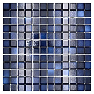 Mosaikfliese JAB 23F217 mix blue (29,7 x 29,7 cm, Mix Tiefblau, Glänzend)