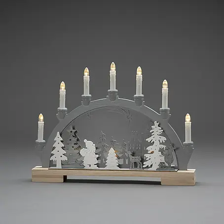 Konstsmide  LED-Holzsilhouette Wanderer im Wald