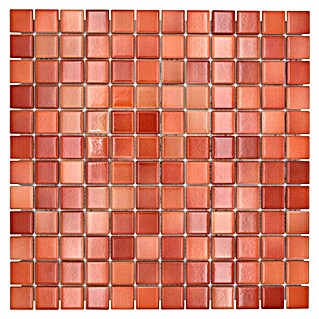 Mosaikfliese JAB 23F218 mix red (29,7 x 29,7 cm, Mix Brick Rot, Glänzend)