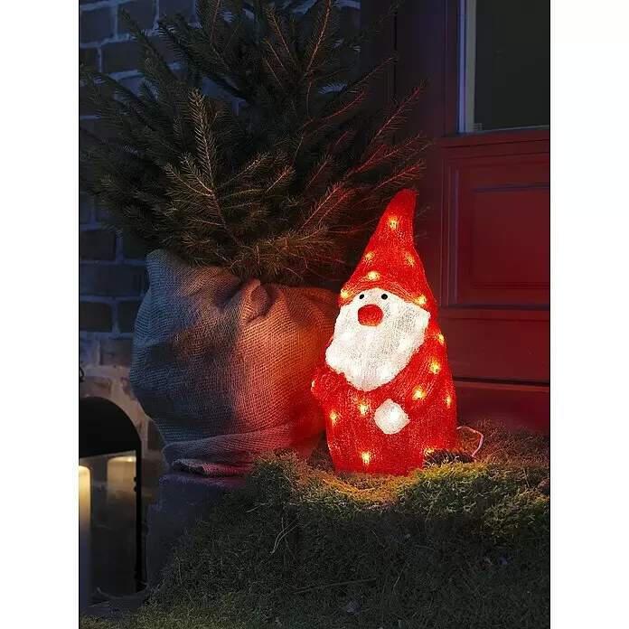 Konstsmide LED-Weihnachtsdekofigur - 18,5 x 16,5 x 36 cm, Rot, Weiß, Netzbetrieben, LED - Stimmungsaufnahme
