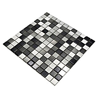 Mosaikfliese JAB 23F221 mix whitegrey (29,7 x 29,7 cm, Mix Weiß/Grau/Schwarz, Glänzend)