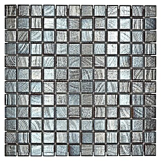 Mosaikfliese JAB 23SB27 wenge metallic (29,7 x 29,7 cm, Silber Schimmernd, Glänzend)
