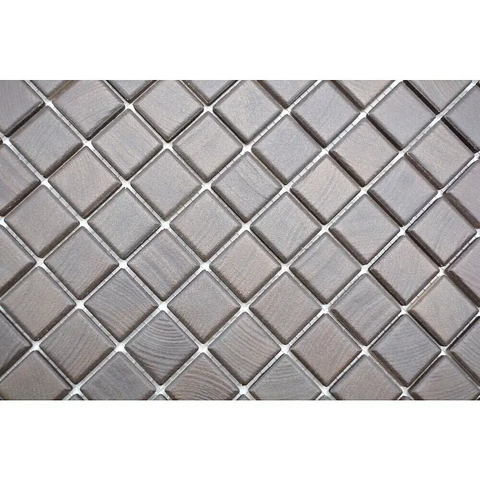 Mosaikfliese JAB 23SB28 wenge - 29,7 x 29,7 cm, Wenge, Matt - Quadratische Mosaikfliesen mit Holzstruktur in Brauntönen, ideal für moderne Wand- und Bodenbeläge.