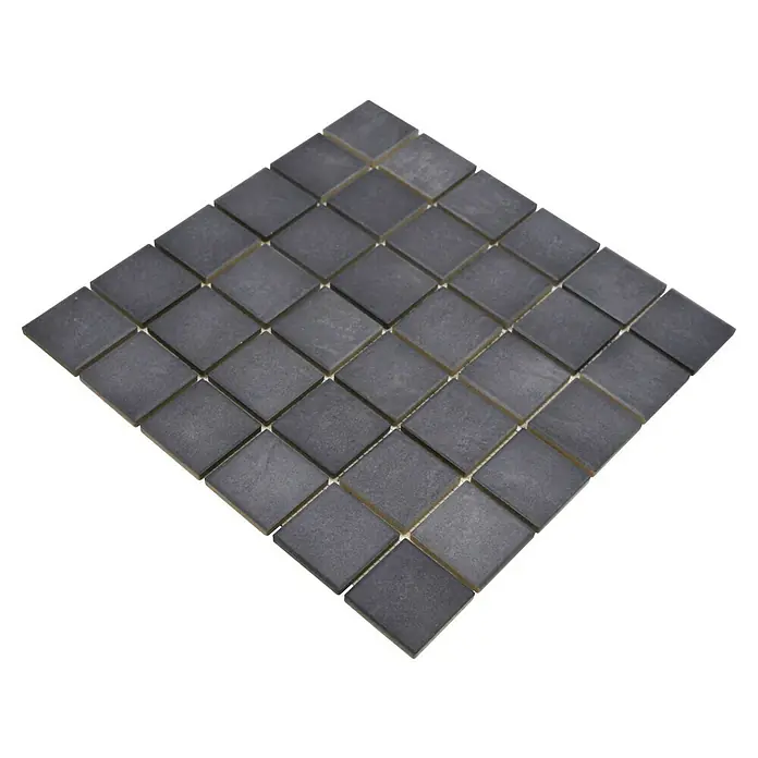 Mosaikfliese JAB 47V549 slate - 29,7 x 29,7 cm, Schiefer, Matt - Graue quadratische Mosaikfliesen mit einem subtilen, eleganten Look, ideal für stilvolle Innenraumgestaltungen und als dekoratives Element.