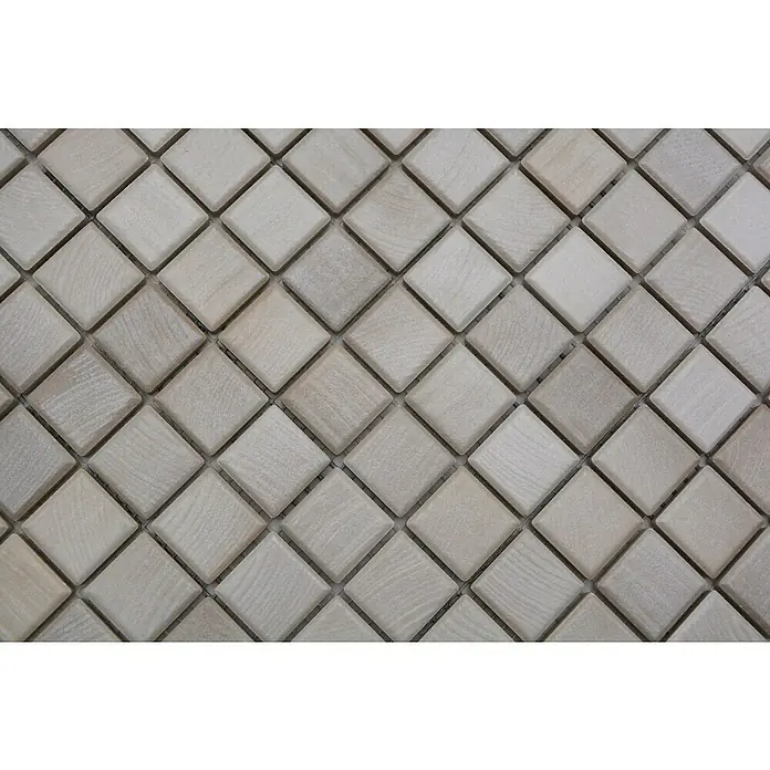 Mosaikfliese JAB 23SB04 shabby chic - 29,7 x 29,7 cm, Braun/Beige/Hellgrau, Matt - Beige Mosaikfliesen mit quadratischem Muster für Wand- und Bodenbeläge, ideal für moderne Innenräume.