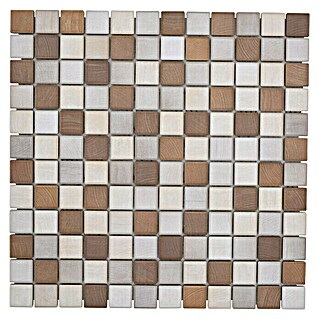 Mosaikfliese JAB 23SB05 mix wood (29,7 x 29,7 cm, Beige/Braun, Matt)