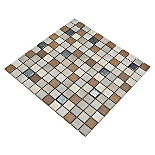 Mozaik pločica JAB 23SB06 mix wood metallic (29,7 x 29,7 cm, Smeđa/Bež/Srebrna, Mat)