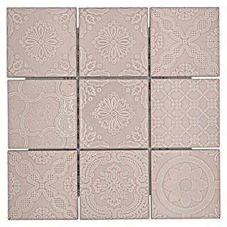 Mosaikfliese JAB 97C137 rose (29,7 x 29,7 cm, Vintage Rosa, Glänzend)