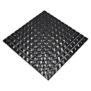 Mosaikfliese Quadrat Crystal Glitzer XCM BL826 (30 x 30 cm, Schwarz, Glänzend)