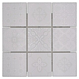 Mosaikfliese JAB 97C139 white (29,7 x 29,7 cm, Island Weiß, Glänzend)
