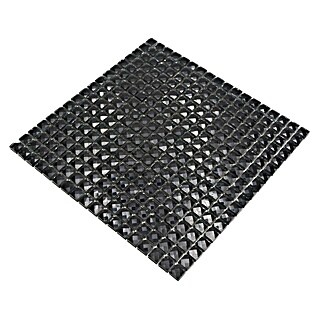 Mosaikfliese Quadrat Crystal Glitzer XCM BL824 (30 x 30 cm, Schwarz, Glänzend)