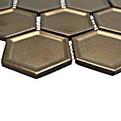 Mosaikfliese Hexagon Bronze HX 09BR (32,5 x 28,1 cm, Bronze, Glänzend) | BAUHAUS