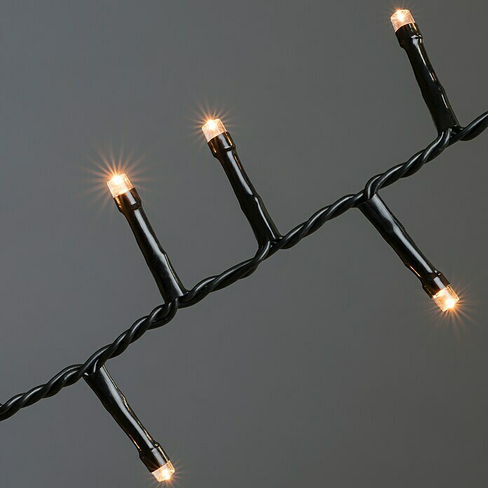 Konstsmide LED-Lichterkette (Innen, 4,38 m, 200-flammig, Bernstein,  Netzbetrieben) | BAUHAUS | Lichtervorhänge