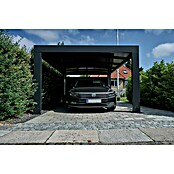 Abson Cubus Nadstrešek za avto  (Zunanje dimenzije vključno s strešnim previsom (Š x G): 3,7 x 5,5 m, Enojni nadstrešek za avto, Z LED) | 7445 - Carport Metall | IAGD - Gartenhäuser | IAG - Außenbereichsausstattung | IA - Gartenhartware | I - Stadtgarten | BAUHAUS