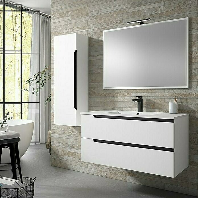Mueble de lavabo Nilo (L x An x Al: 45 x 100 x 50 cm, Blanco) | BAUHAUS