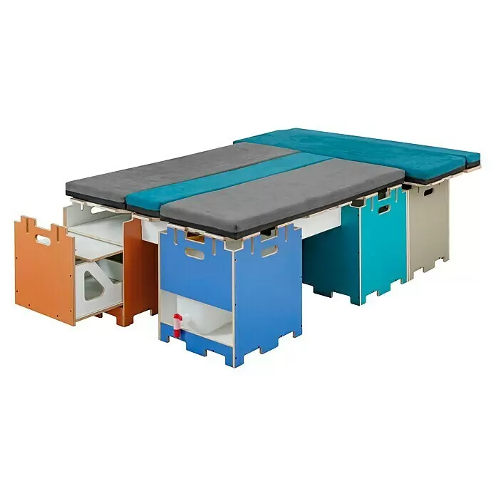 Vojo Camper Ausbau-Set City Break - 18 -tlg., Geeignet für: Transporter - Diagonale Ansicht