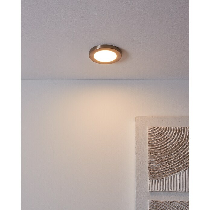 Eglo LED-Einbauleuchte FUEVA FLEX (5,5 W, Nickel-matt, Warmweiß) | BAUHAUS