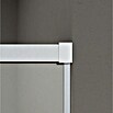 GME Mampara de ducha esquinera Basic (L x An x Al: 90 x 180 x 195 cm, Vidrio transparente, Plata brillo) | BAUHAUS