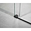 GME Mampara de ducha esquinera Basic (L x An x Al: 90 x 135 x 196 cm, Vidrio transparente, Negro) | BAUHAUS