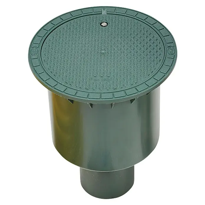 4rain Technikpaket Garten-Comfort - Passend für: 4Rain & Garantia Regenwassertanks - Grüne, runde Hunter-Ventilbox mit Deckel für den Außenbereich, ideal für Bewässerungssysteme und den Garten.
