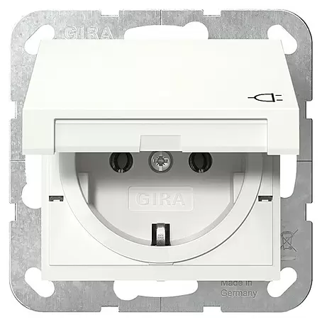 Gira System 55 Klappdeckelsteckdose 045403