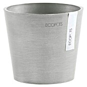 Ecopots Amsterdam Pflanztopf Mini (Außenmaß (Ø x H): 13 x 11,4 cm, Kunststoff, Weiß, Grau) | BAUHAUS