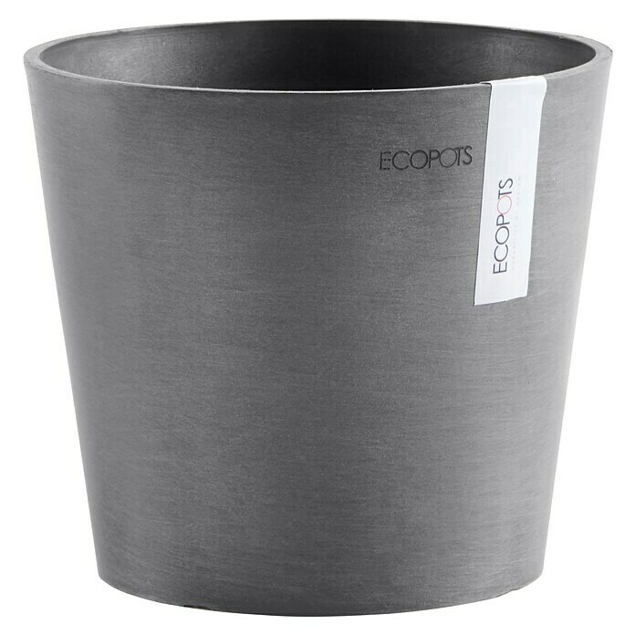 Ecopots Amsterdam Pflanztopf Amsterdam (Außenmaß (Ø x H): 17 x 14,9 cm, Kunststoff, Grau) | BAUHAUS