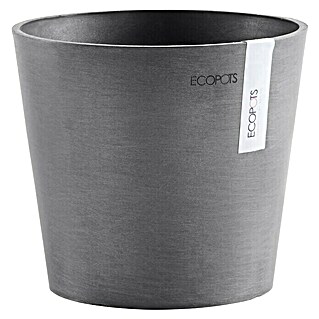 Ecopots Amsterdam Pflanztopf Amsterdam (Außenmaß (Ø x H): 17 x 14,9 cm, Kunststoff, Grau)