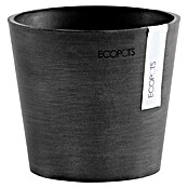 Ecopots Amsterdam Pflanztopf Mini (Außenmaß (Ø x H): 13 x 11,4 cm, Kunststoff, Dunkelgrau) | BAUHAUS