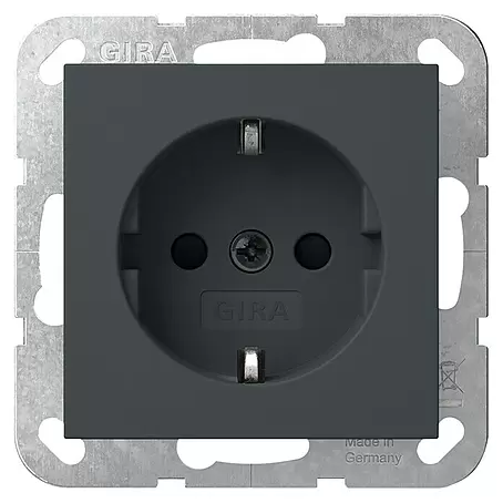 Gira System 55 Steckdose mit erhöhtem Berührungsschutz 045328