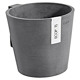 Ecopots Amsterdam Pflanztopf Wall (Außenmaß (Ø x H): 20 x 17,5 cm, Kunststoff, Grau)