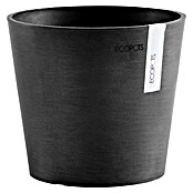 Ecopots Amsterdam Pflanztopf Mini (Außenmaß (Ø x H): 17 x 14,9 cm, Kunststoff, Dunkelgrau) | BAUHAUS